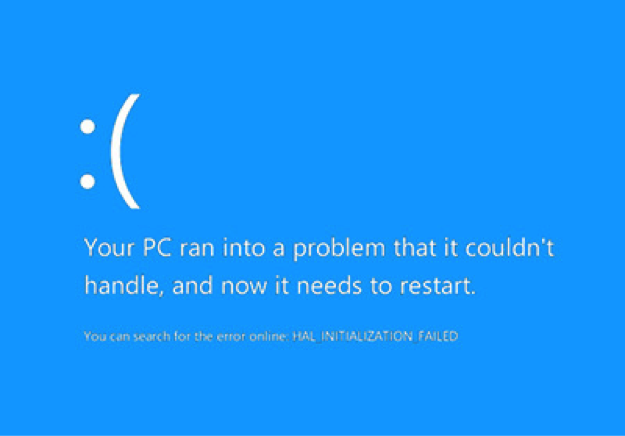 windows 8 error blue screen restart