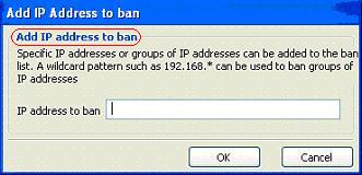 Add IP Address to Ban