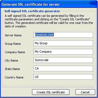 Generating SSL Certificate