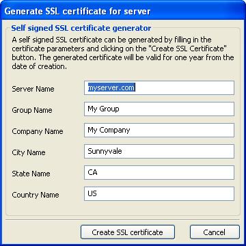 self signed SSL certificate