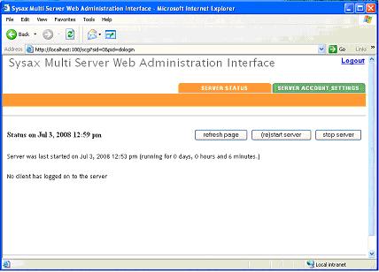 Sysax Multi Server Web Administration Interface