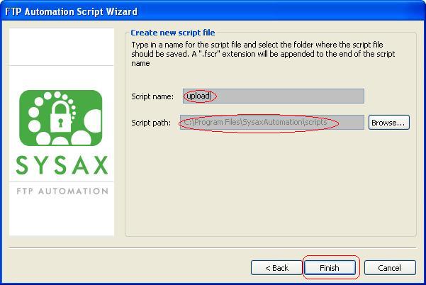 Enter the script name