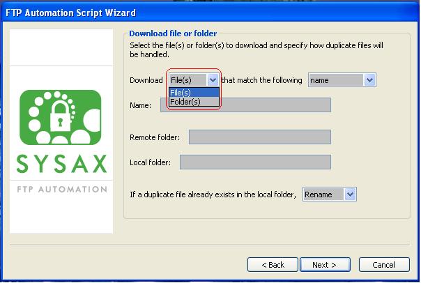 Give file name for downloading