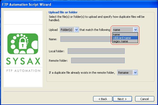 Select match format for uploading