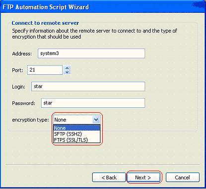 Select encryption type for downloading