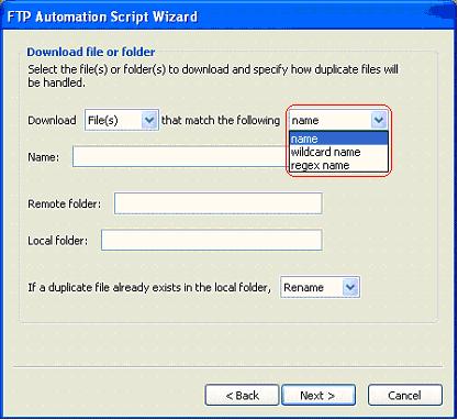 Select match format for downloading