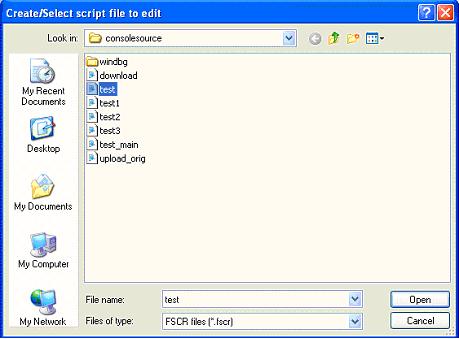 Select the script for editing