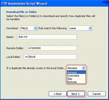 Set duplicate file rules