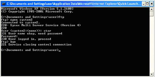 Exit from Sysaxftp