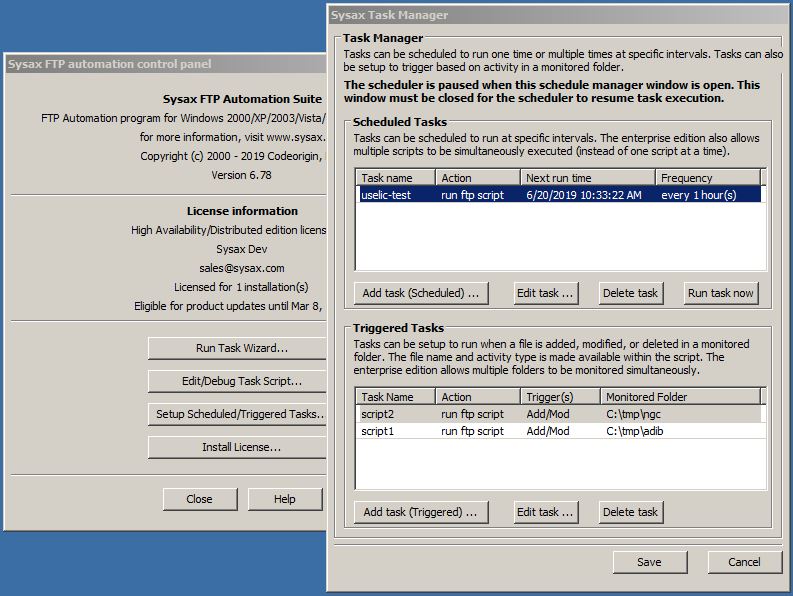 Sysax FTP Automation