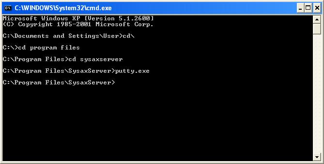 Windows Dos command window