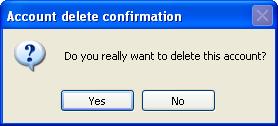 Delete user account