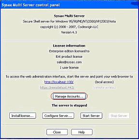 Sysax Multi Server Control Panel