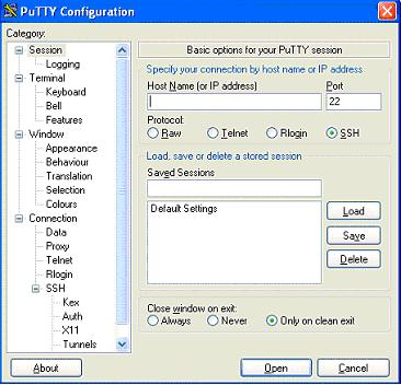 PuTTY Configuration