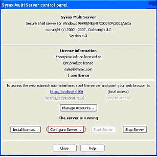 Sysax Multi Server Control Panel