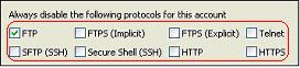 Selecting User protocols