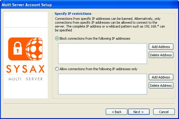 Specify IP restriction