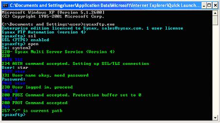 Sysaxftp Dos Command Window