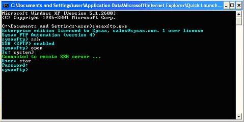 Sysaxftp Dos Command Window