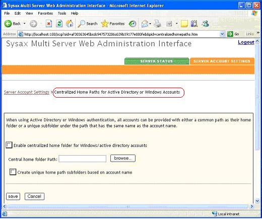 Centralized Home Paths Selections